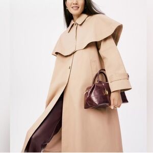 Ann Taylor Removable Cape Trench Coat